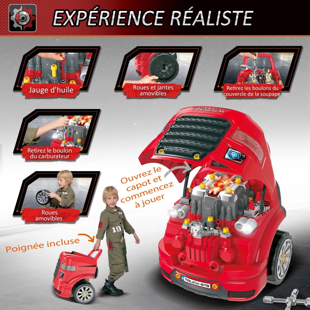 Camion Mecano 2 in 1 ¨C zephmum ¨C Rosso