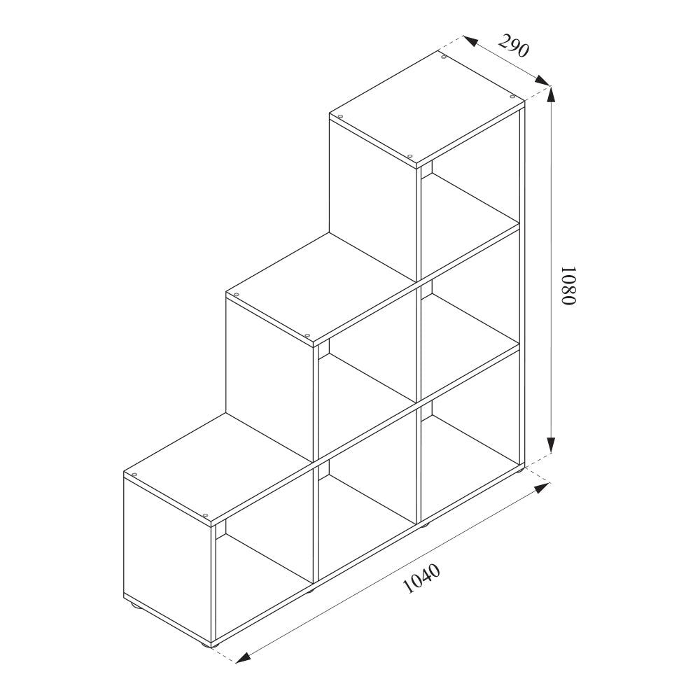 Vicco Scaffale per scale Sonoma 105 x 107.5 cm