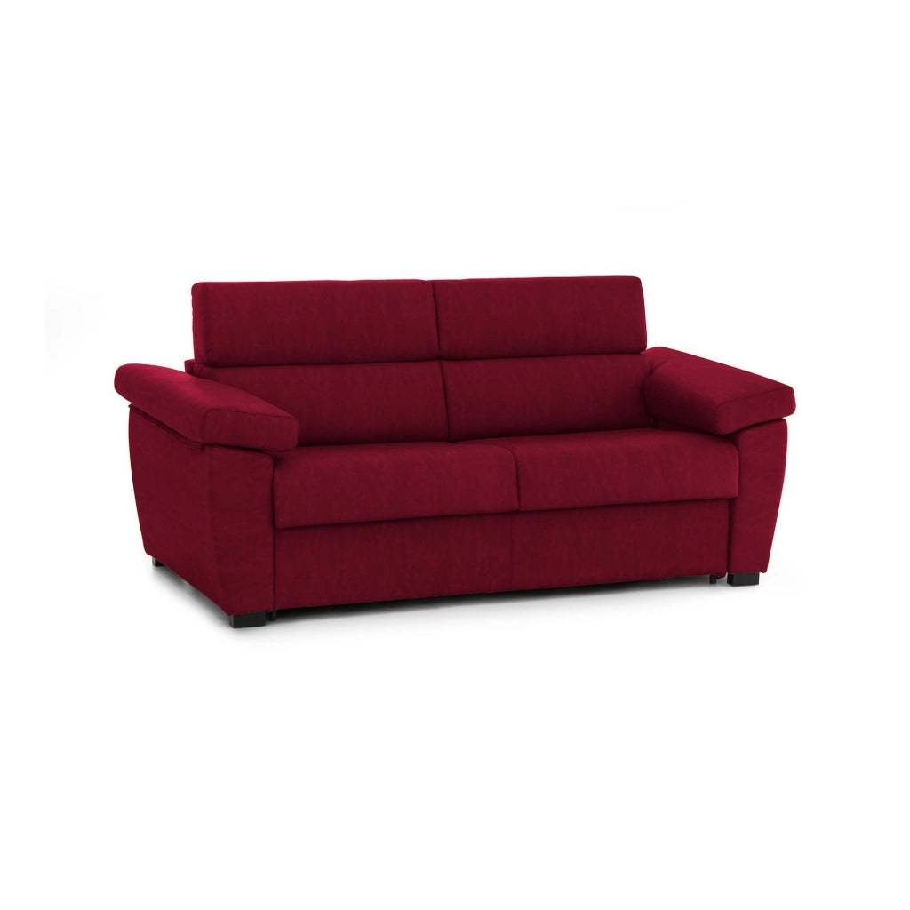 Gorreto, Divano Fisso 2 Posti Sfoderabile Made in Italy, 205x95x100h cm Rosso