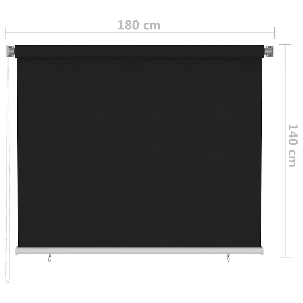 Tenda a rullo | Tenda avvolgibile per Esterni 180x140 cm Nera