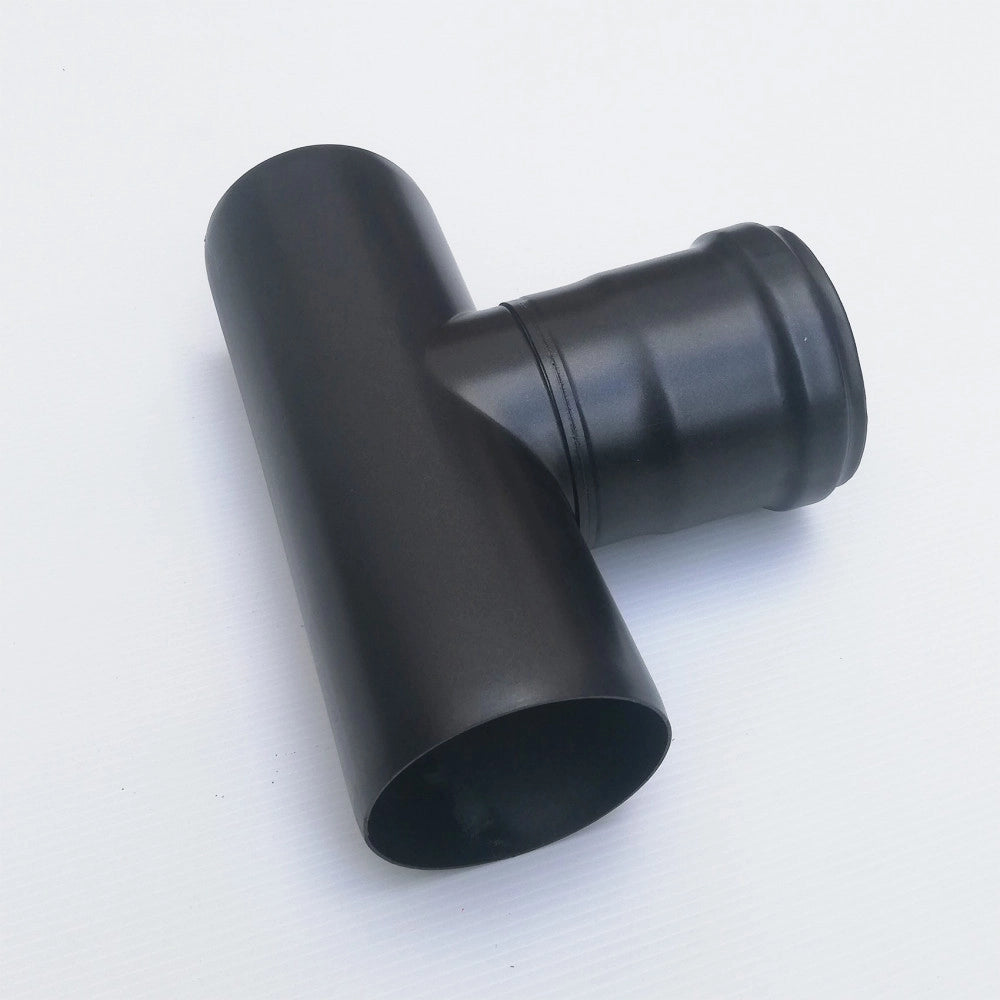 Raccordo a t 90° braga mm codino f nero pellet da 80mm