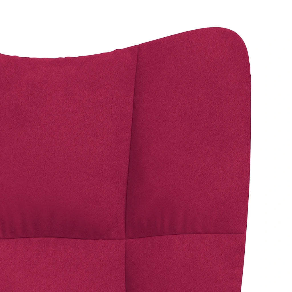 Sedia Relax Rosso Vino in Velluto 328056