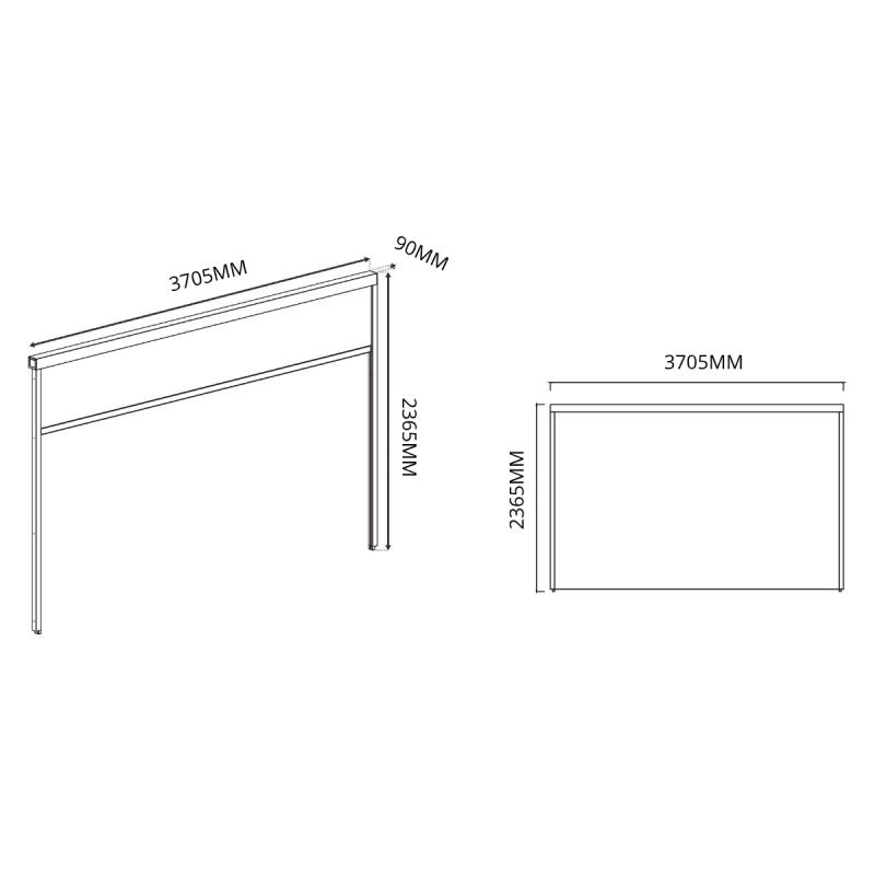 Tenda laterale 4M Ombréa S2 - Antracite