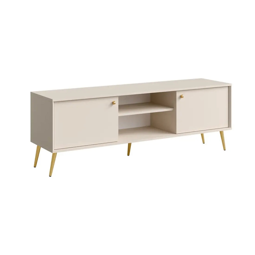 Mobile TV design AZURÉA – 2 porte + 2 nicchie – Colore sabbia