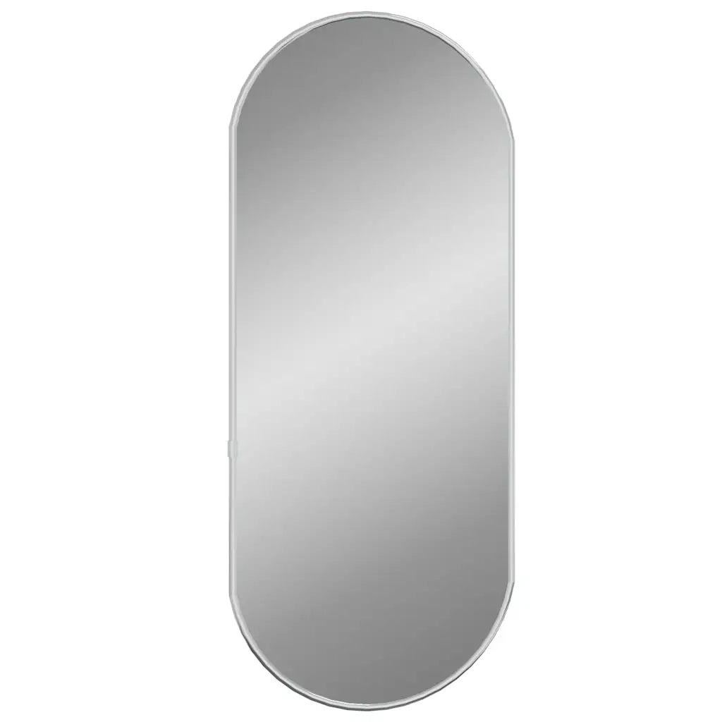 Specchio da Parete | Specchio decorativo Argento 60x25 cm Ovale