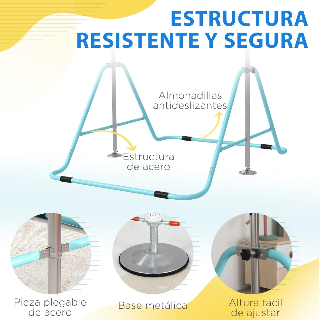 Barra per ginnastica artistica pieghevole regolabile ¨C Minimal ¨C Blu