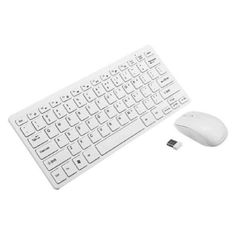 Trade Shop - Set Tastiera Mouse Wireless 3.4ghz Bluetooth Inglese Americano Per Ufficio Q-903 -