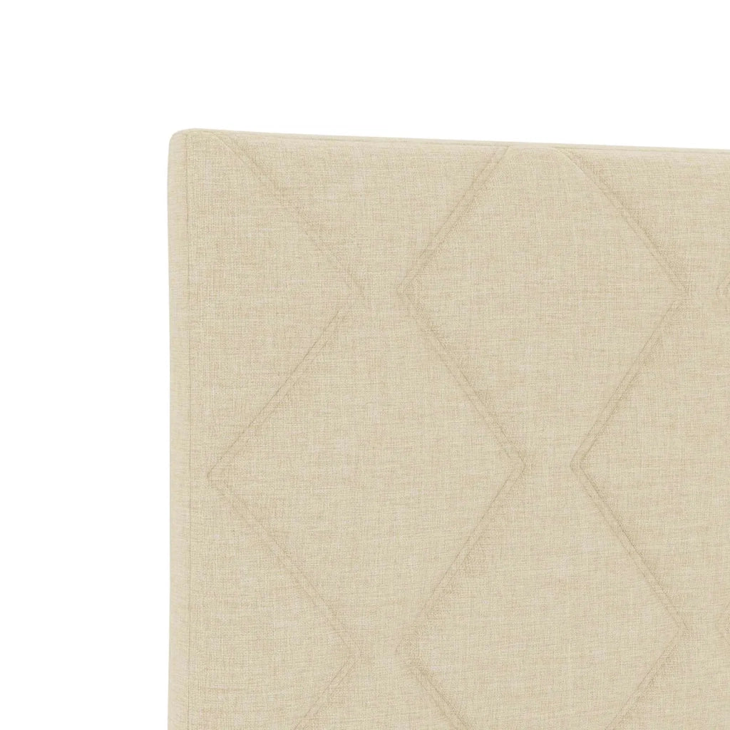 Letto box spring con materasso Crema 80 x 200 cm Tessuto 3452811