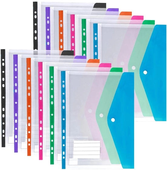 Documenti A4, sistema di archiviazione espandibile in 12 parti, cartellone di documenti A4 11-giorni con chiusura a vite e rilievo per etichetta, archivio impermeabile.