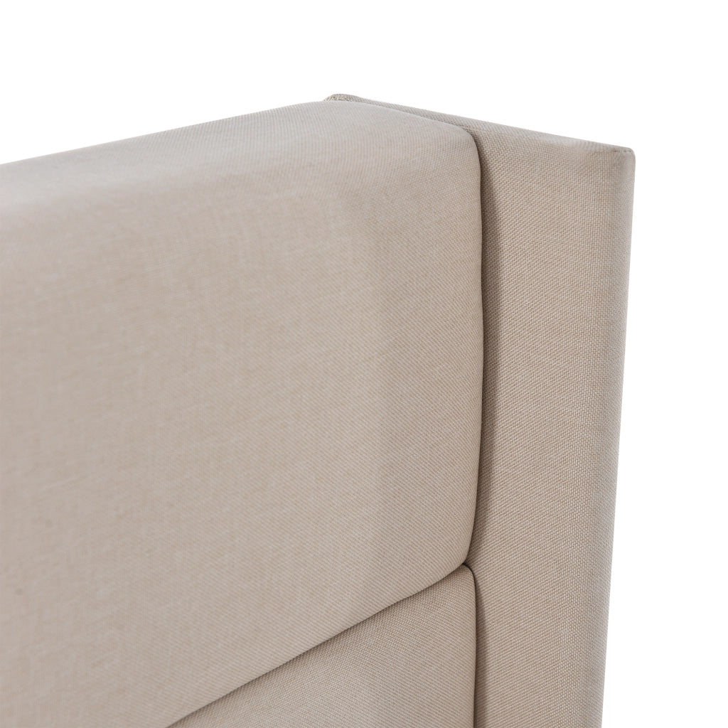 LETTO Contenitore 140x200 cm in Lino Beige con rete sollevabile
