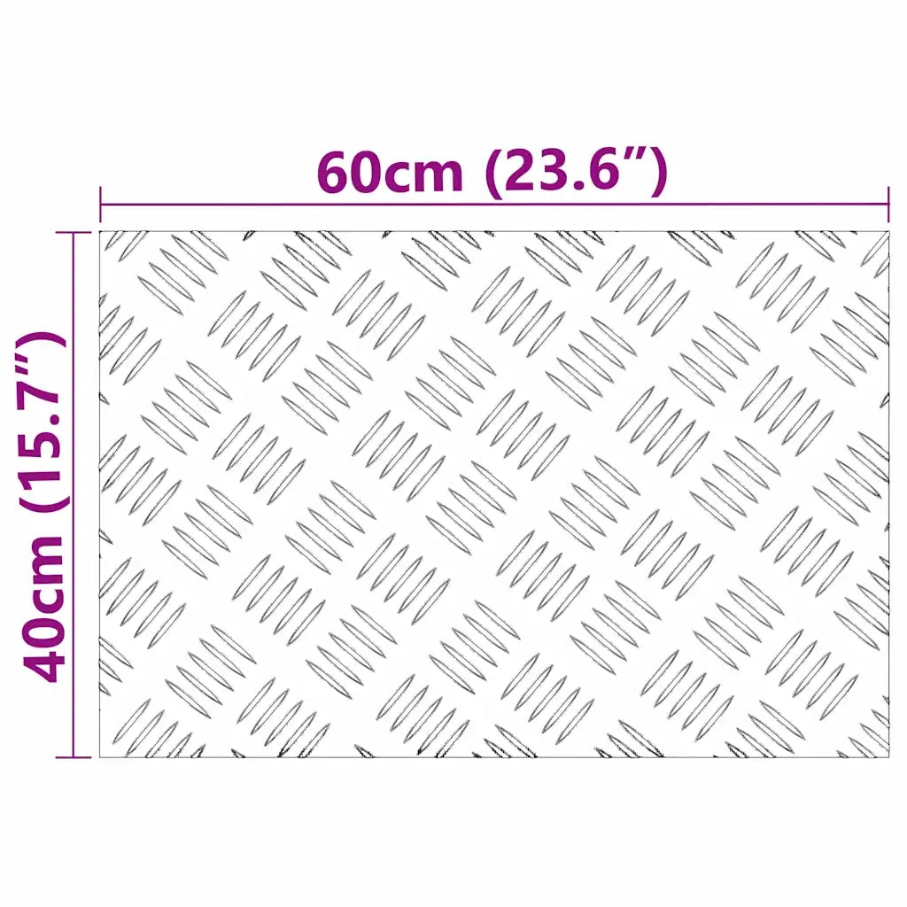 Gradini per Scale 4 pcs Argento 60 x 40 cm Alluminio 4104326