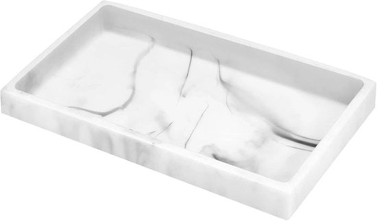 Mobili da bagno bianchi marmo - comodino multifunzionale - M