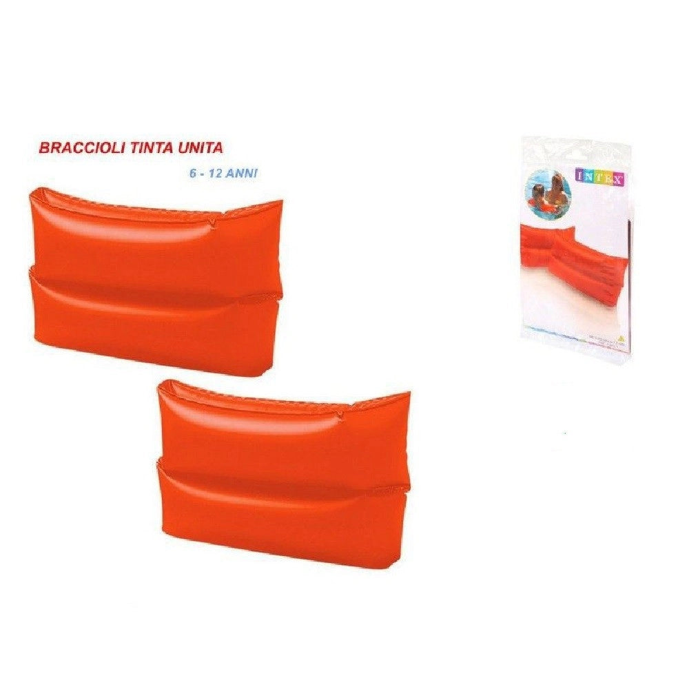 Trade Shop - Braccioli Gonfiabili Per Bambini 6-12anni Piscina Mare Tinta Unita 25x17cm 59642 -