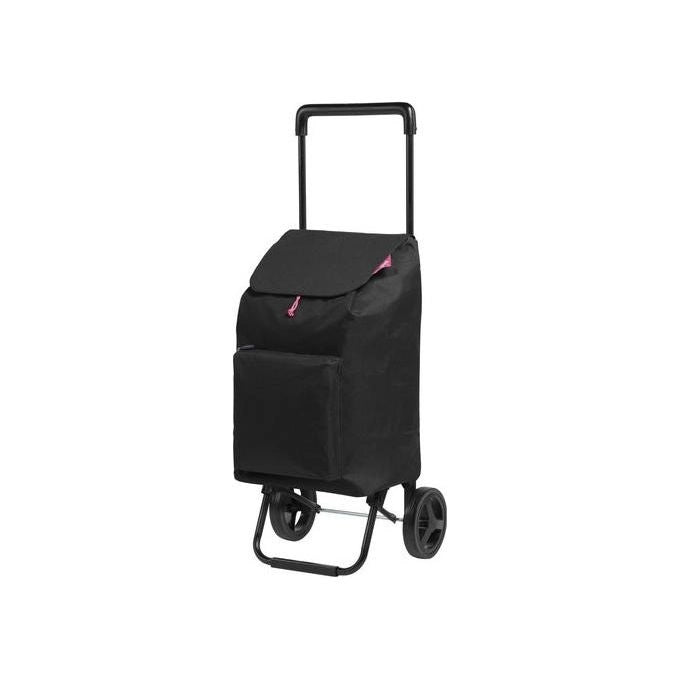 GIMI PORTATA 30KG CAPACITÀ 45LT Argo Carrello Portaspesa Pieghevole 42 Litri Antipioggia con Tasca Frontale colore Nero