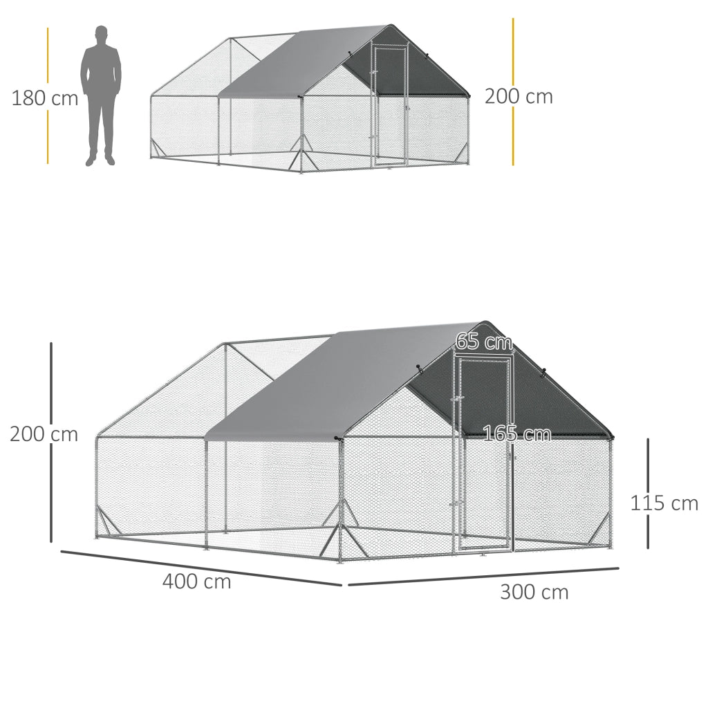 Pollaio da Giardino ¨C Minimal ¨C Argento 3x4x2 m