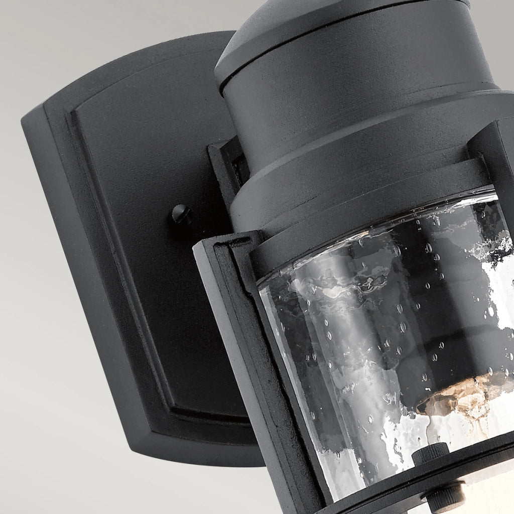 Applique esterna nero testurizzato E27 60W Suri Kichler