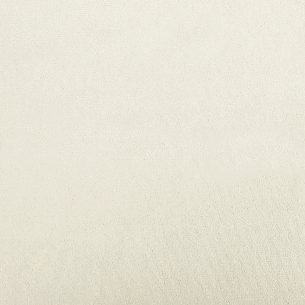 Poltrona Relax con Sgabello Bianco Crema in Velluto 327697