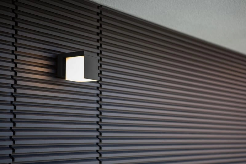 Applique esterna CUBA nera LED 12W 3000K IP54 Lutec