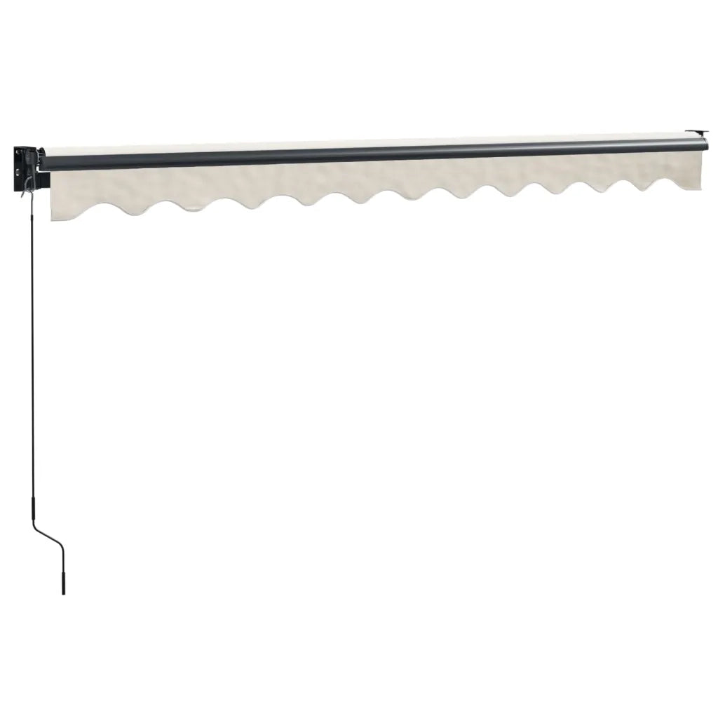 Tenda da Sole Retrattile-Tenda parasole per Patio Crema 3,5x2,5 m in Tessuto e Alluminio 235977