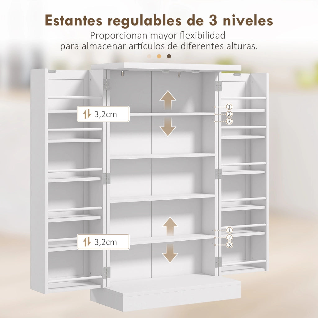 Armadio da Cucina con Ante e Ripiani ¨C Minimal ¨C 60x30x104 Bianco