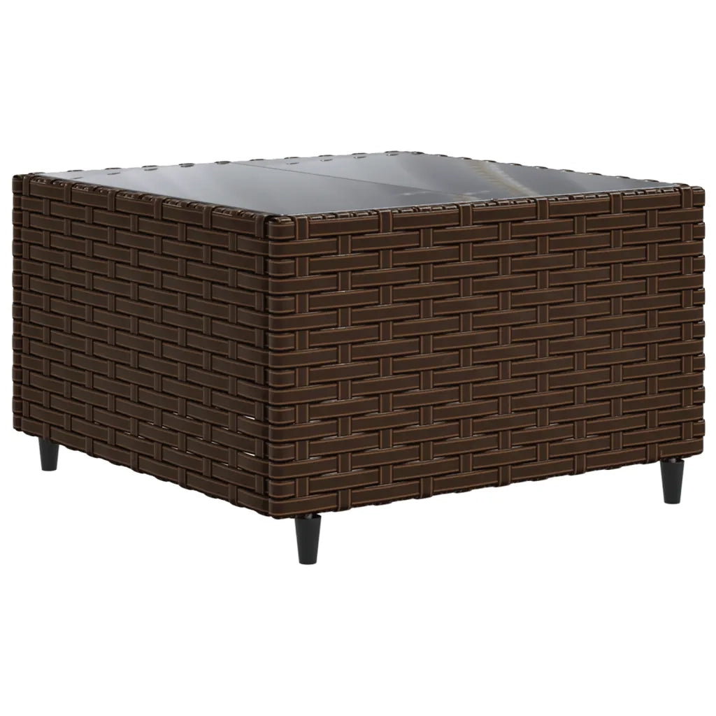Set Divani da Giardino 11 pz con Cuscini Polyrattan Marrone 3308358