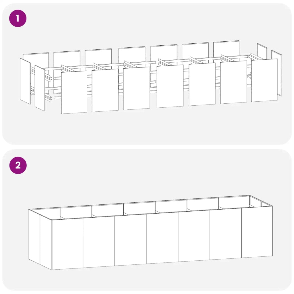 Vaso da giardino Bianco 280 x 80 x 60 cm 3422157