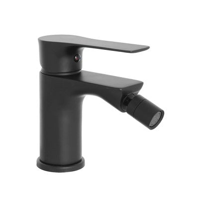 Set miscelatori lavabo e bidet Flat nero opaco con piletta click clack