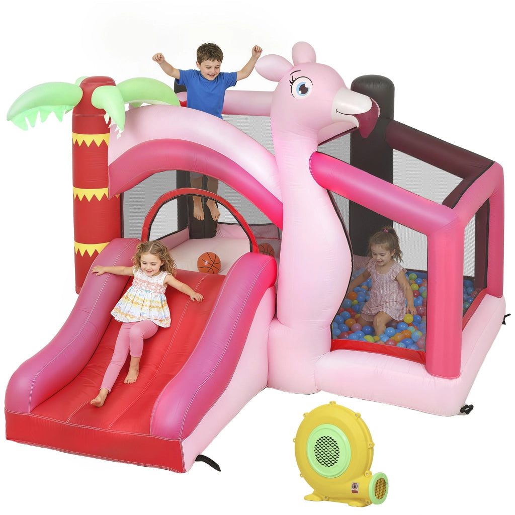 Letto gonfiabile per bambini con scivolo e piscina di palline ¨C zephmum ¨C 255x230x196cm