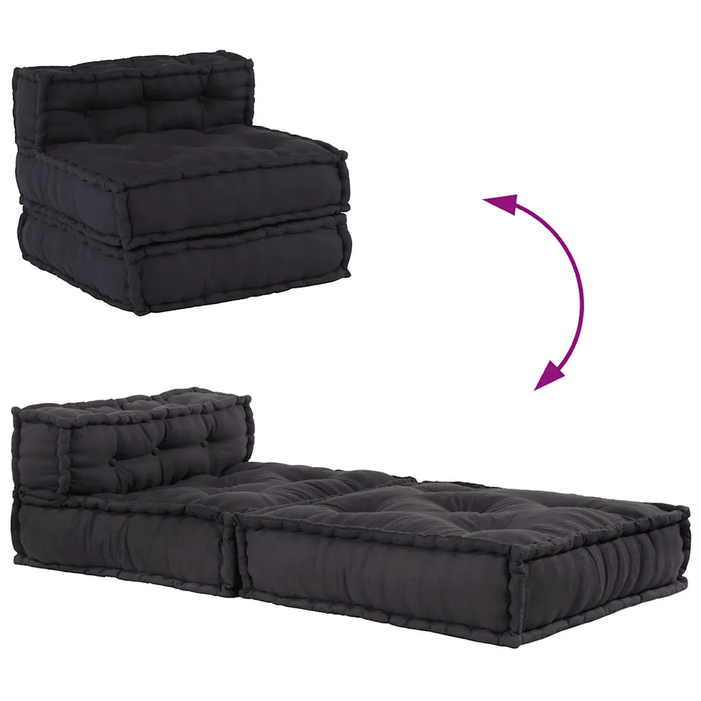 Divano | Divano da soggiorno | Sofa Componibile Antracite 70x70x54 in Tessuto