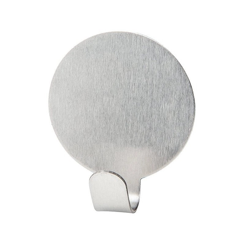 Set 2 ganci adesivi tondi in acciaio inox Ø 4 cm