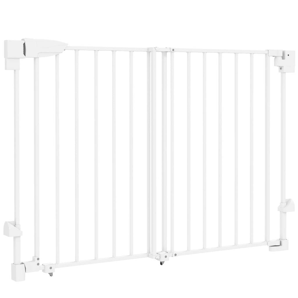 Cancelletto di Sicurezza per Cani ¨C Xylo ¨C 74.5-111.5x74.5 cm, Bianco