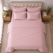 Rotira, set Completo Letto Piazza e Mezza in Cotone, Rosa