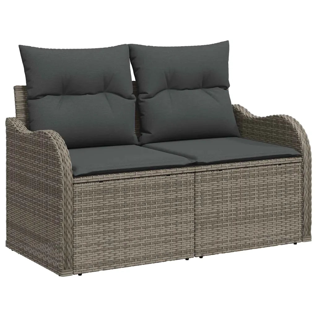 Set Divano da Giardino con cuscino 6 pcs Grigio Poly Rattan 3361038