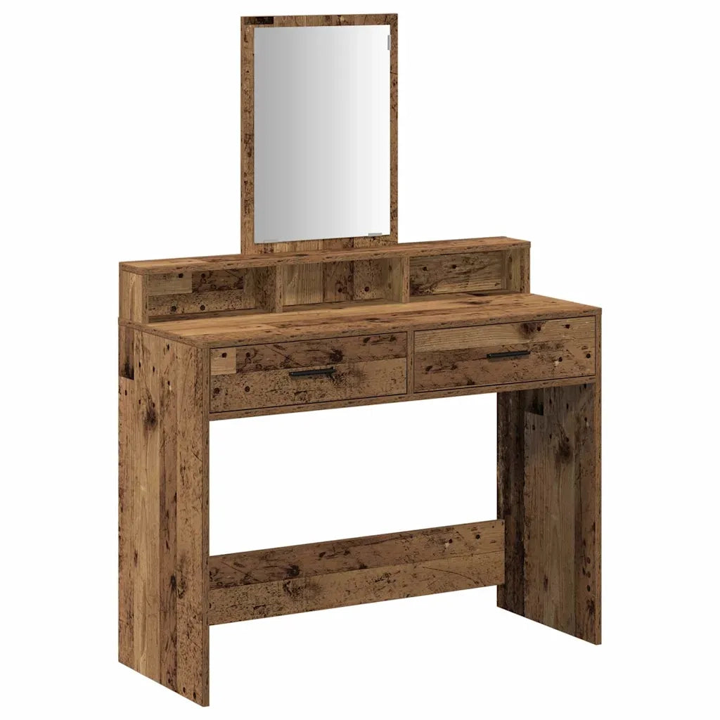 Toeletta | Tavolo da Trucco con cassetto Legno vecchio 100 x 41 x 140 cm