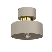 Plafoniera rotonda crema oro Marti 1 luce E27 Luminex