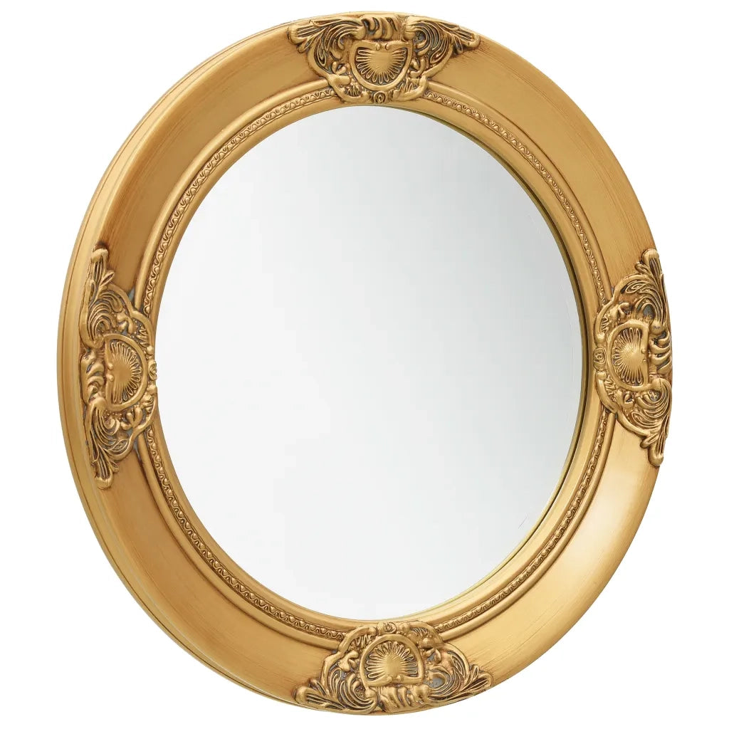Specchio da Parete Stile Barocco 50 cm Oro 320345
