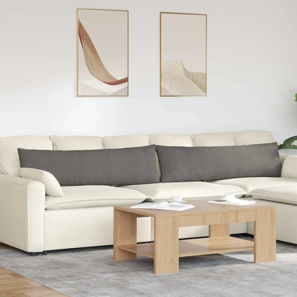 Cuscini da Divano 2 pz | Cuscini per sedie Grigio chiaro 145 x 40 cm