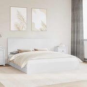 Letto con Contenitore Bianco 180 x 200 cm Legno multistrato 3409524
