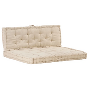 Cuscini per Pallet e Pavimento 2 pz | Cuscini per sedie in Cotone Beige