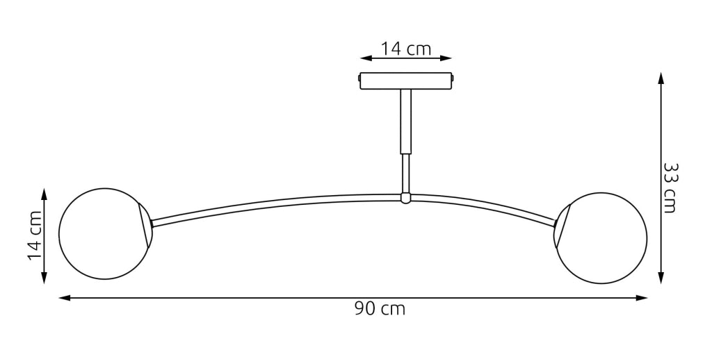 Lampada da soffitto PREGOS 2xE14 beige bianca Emibig