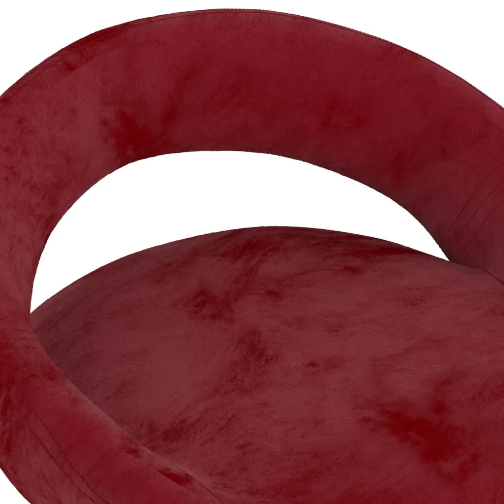Sgabelli da Bar 2 pz Rosso Vino in Velluto 333275