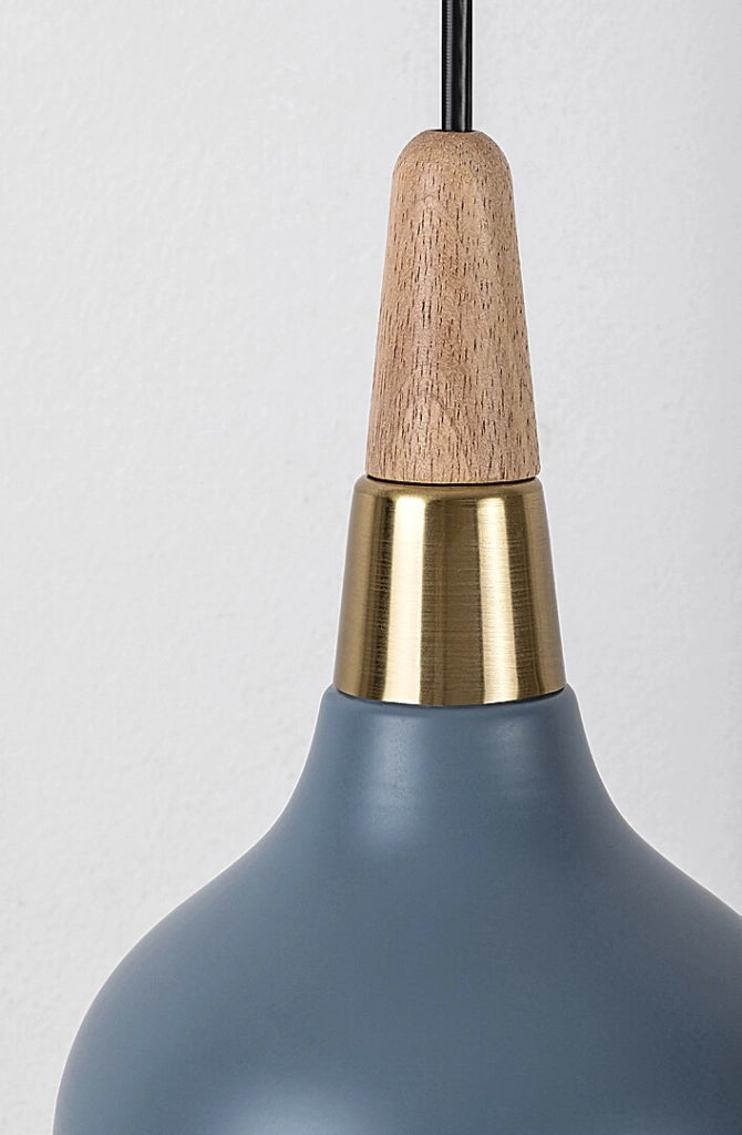Lampada a sospensione Drusilla grigia legno E27 Rabalux