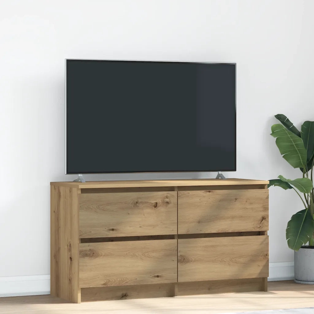 Mobile TV Rovere Artigianale 100x35x54 cm in Legno Multistrato 861804