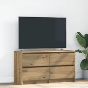 Mobile TV Rovere Artigianale 100x35x54 cm in Legno Multistrato 861804