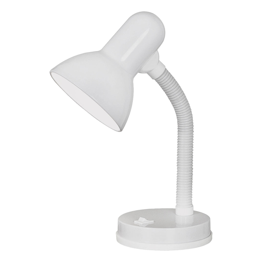 Lampada Da Tavolo Classico Basic Policarbonato Bianco 1 Luce E27