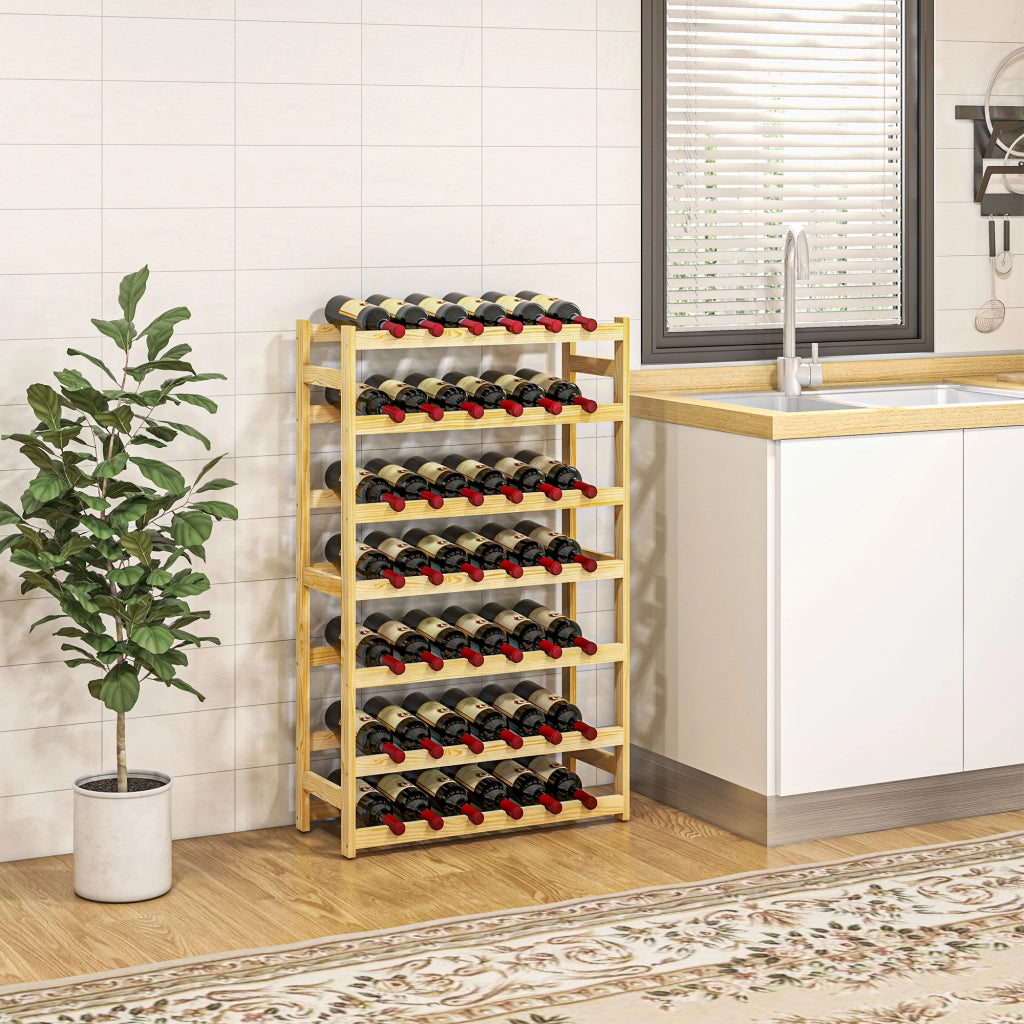 Libreria per Vino ¨C Minimal ¨C 63x25x102 cm Natural