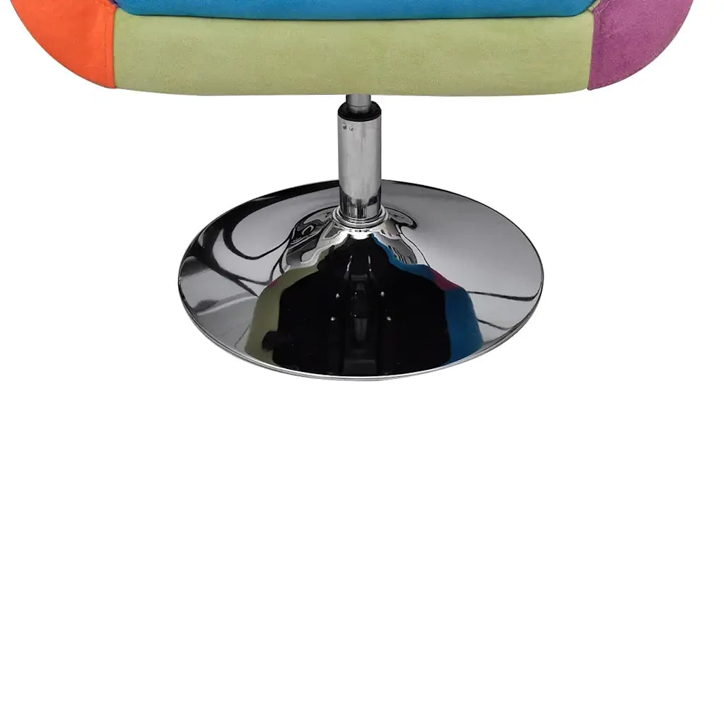 Poltrona a Cubo con Design Patchwork in Tessuto 240813