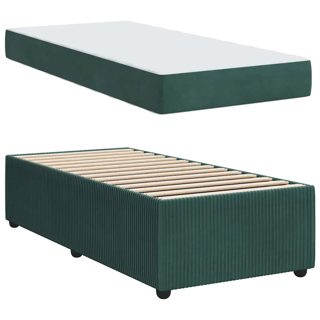 Struttura del letto-Giroletto Verde Scuro 90 x 190 cm Tessuto 304127