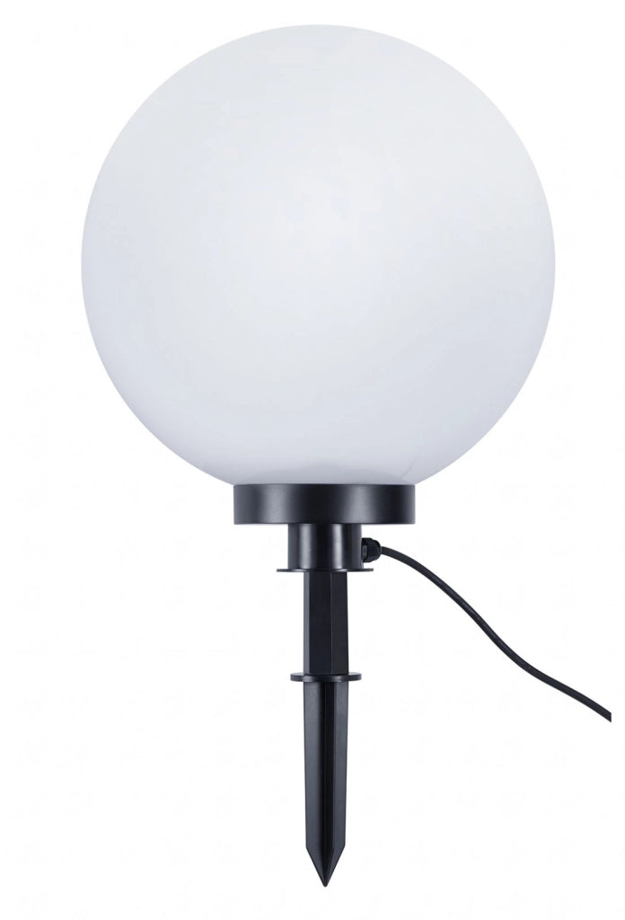 BOLO PICCHETTO SFERA DIAMETRO 40 CON 5 METRI DI CAVO IP44 1 LUCE ATTACCO E27