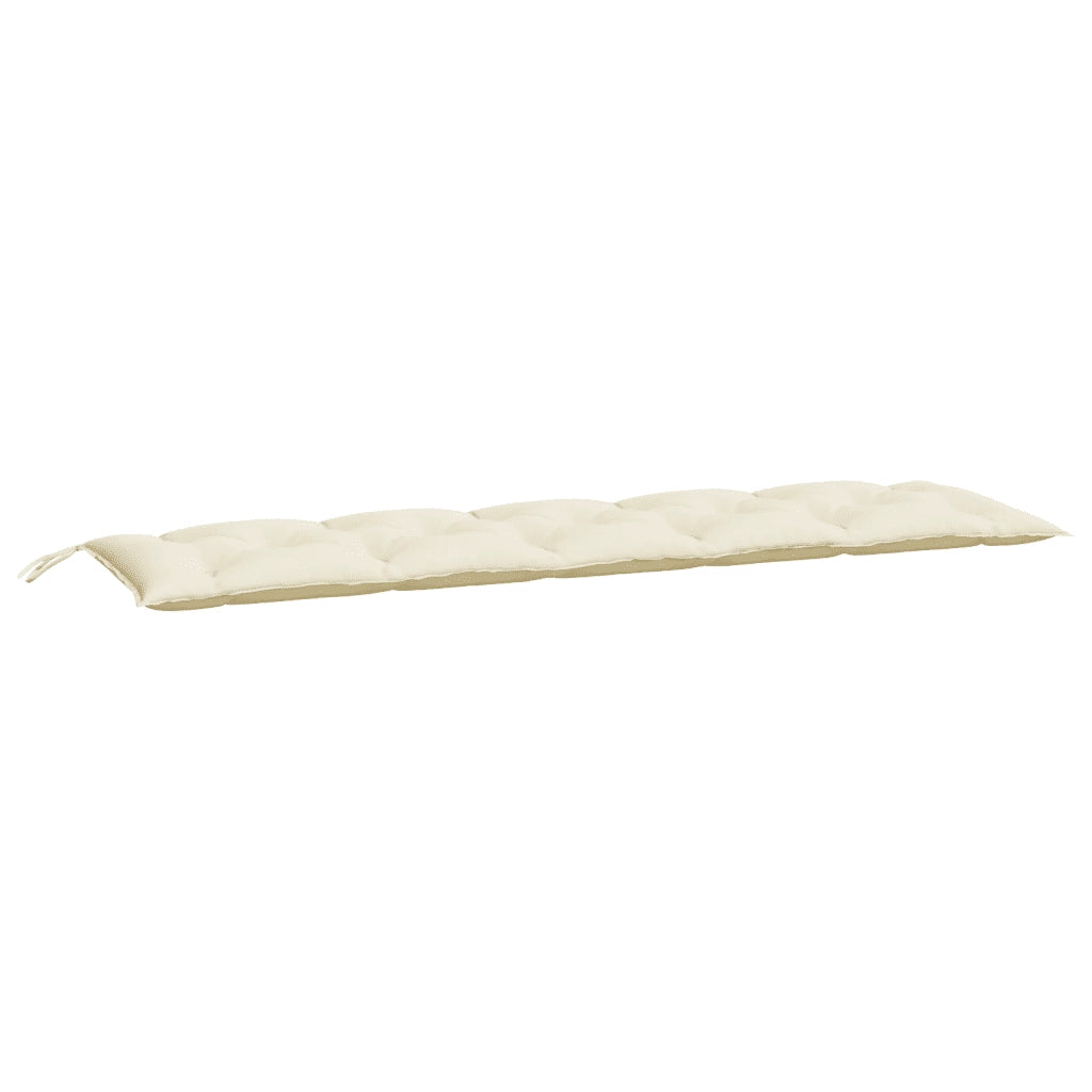 Cuscino per Panca Giardino-Cuscini per panchina da esterno Crema 180x50x7 cm in Tessuto Oxford